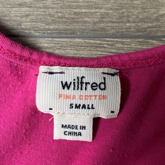 Aritzia Wilfred Tank Top sleeveless Racerback Pima Cotton Pink Size Small - Picture 11 of 15